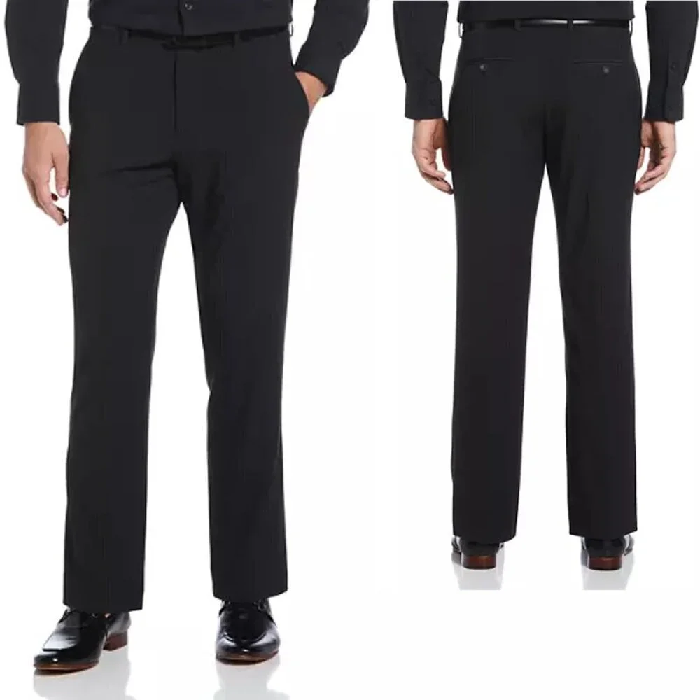 NWT New $95 Perry Ellis Micro Check Straight Leg Dress Pants Size 38 x 32